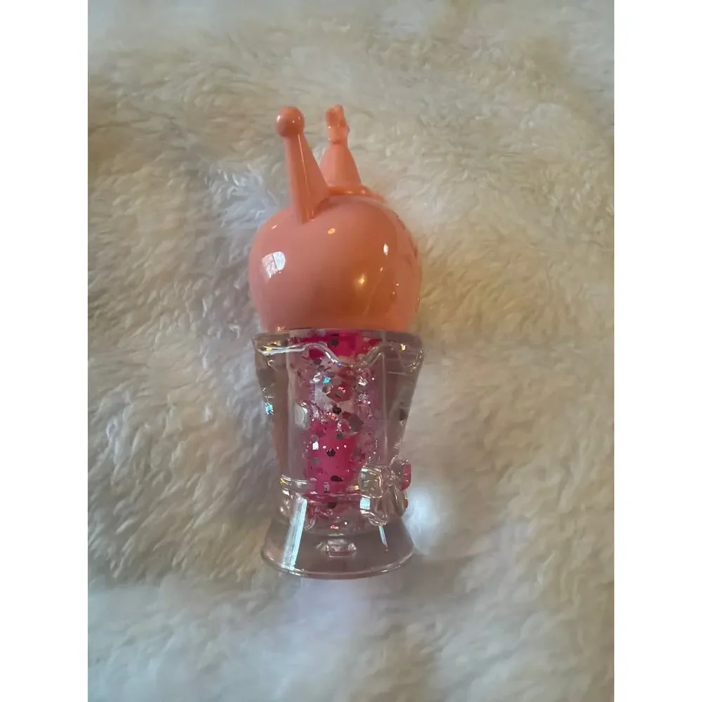 Kuromi Pink Crown Glitter Lip Gloss Sequin Clear Kawaii Character Makeup